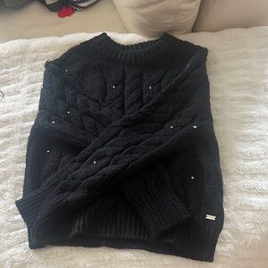 Buffalo David Bitton Black Embellished Sweater